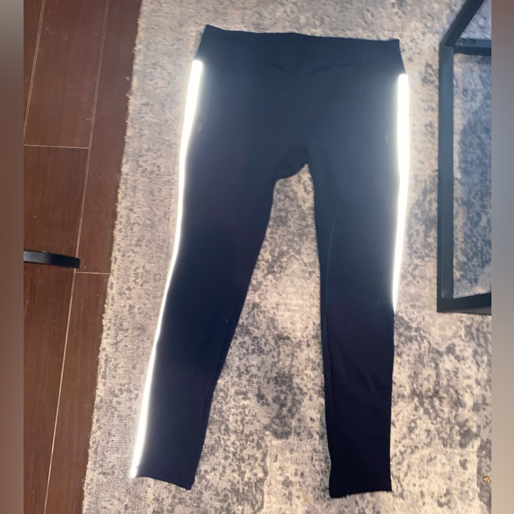 Athleta Women’s Reflective Leggings with Zippered Pockets Size XL
